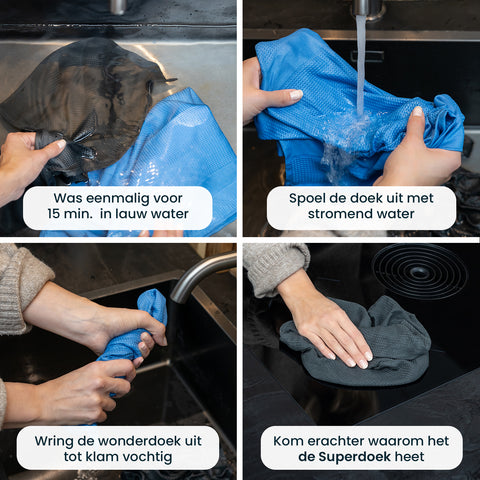Eziclean® 4x Superdoek – Snel, Streeploos, Super Schoon